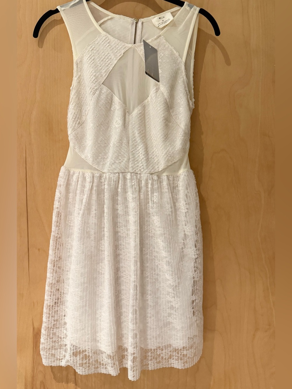 White Lace Fit-and-Flare Dress